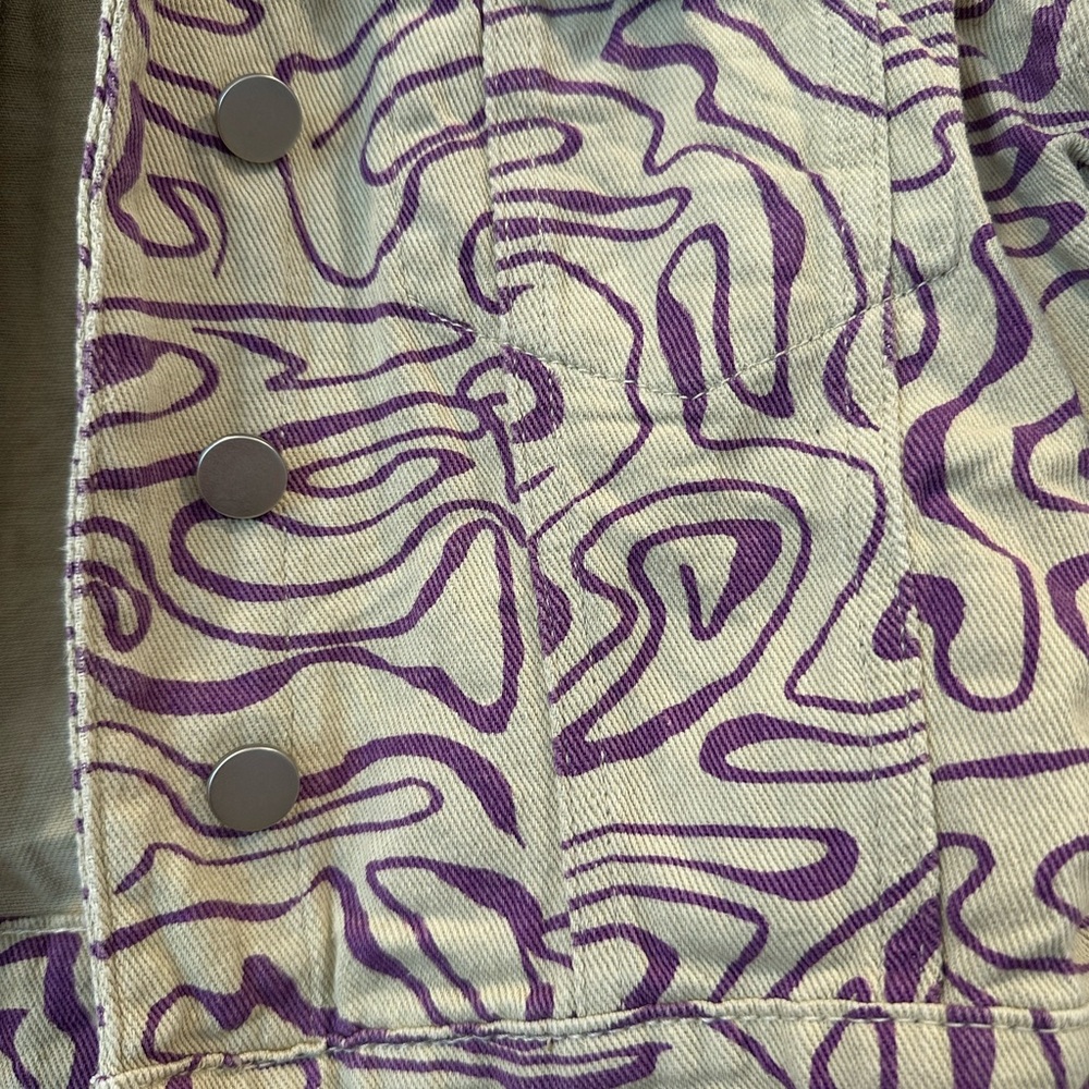 Women's Purple and Cream Jacket - Picture 5 of 5